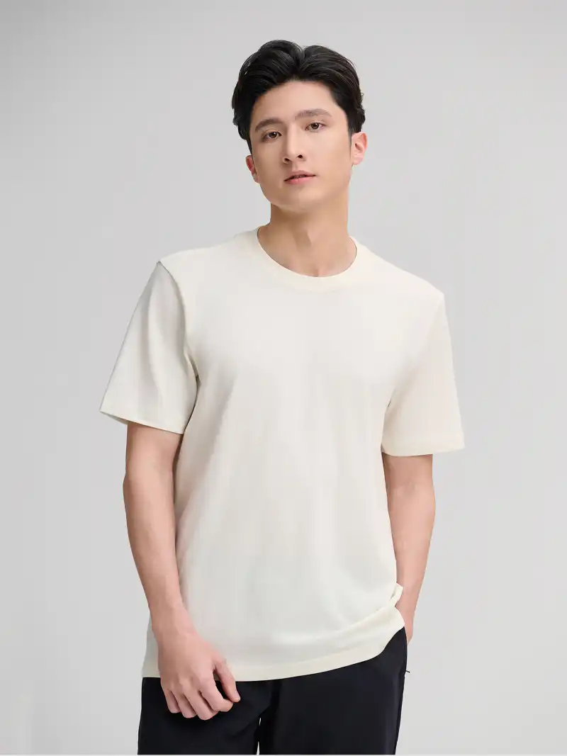 Áo Thun Nam Regular Fit 100% Cotton 220gsm Thấm Hút Tốt Co Giãn
