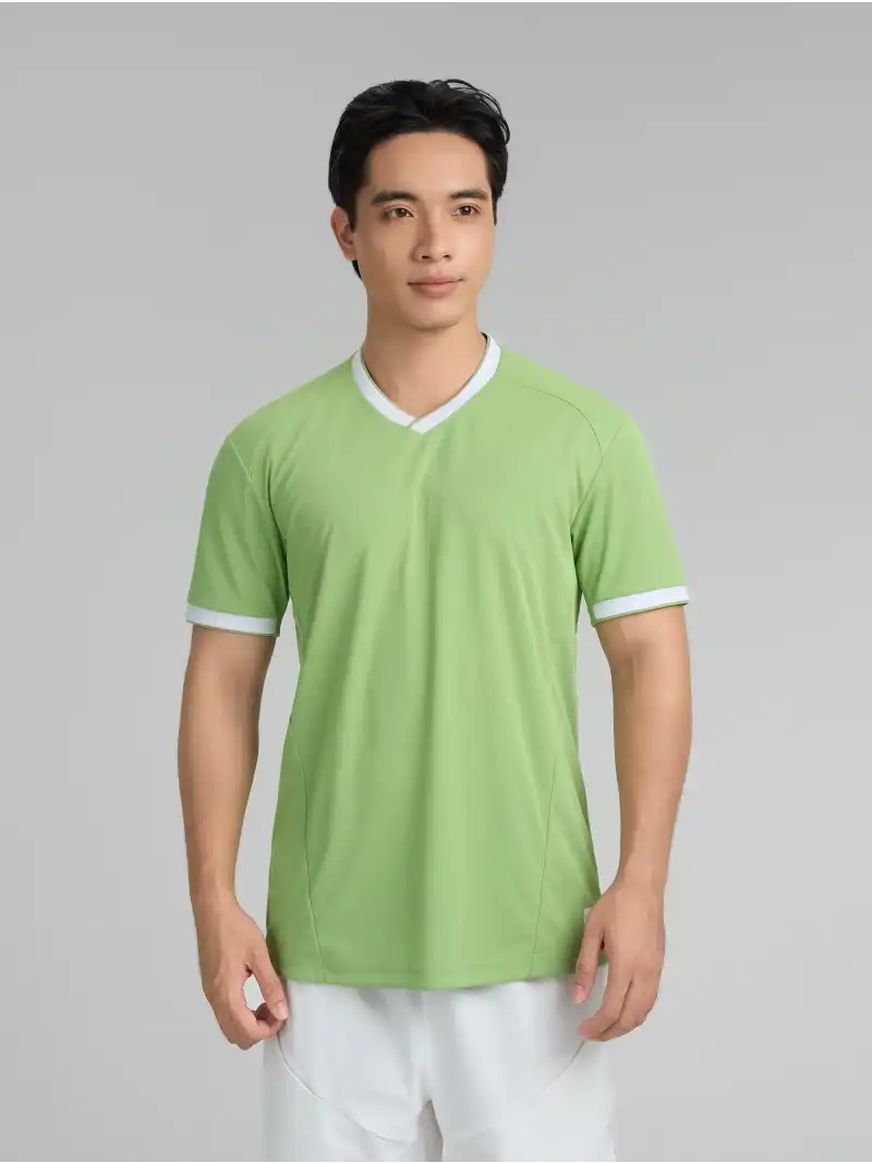 Áo Thun Pickleball Nam Cổ V Zero Mark Regular Fit Polyester