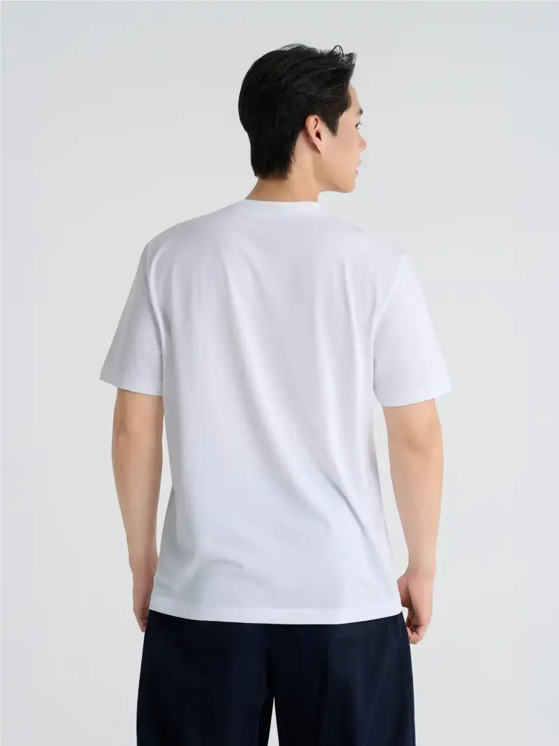 Áo Thun Nam Regular Fit 100% Cotton 180gsm Thấm Hút, Co Giãn