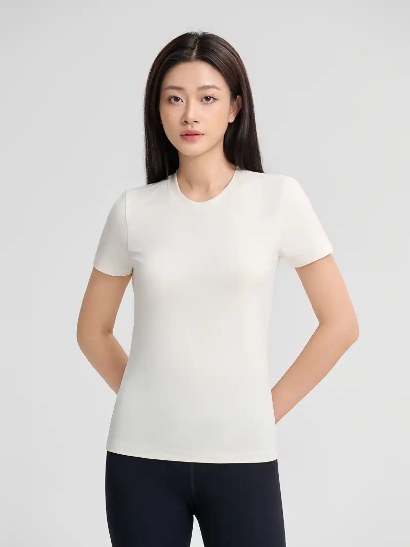 Áo Thun Nữ Dáng Slim Chất Cotton Compact Thoải Mái