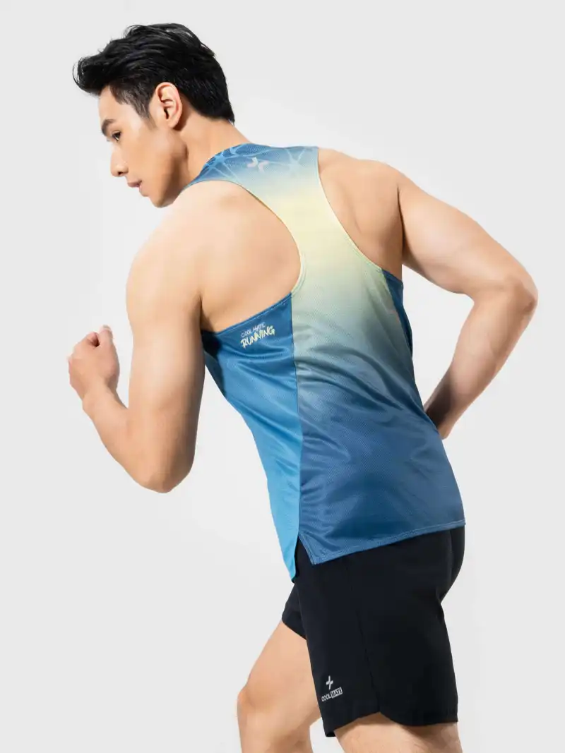 Áo Singlet Nam Chạy Bộ Graphic Photic Zone Vải Nhẹ Thoát Mồ Hôi