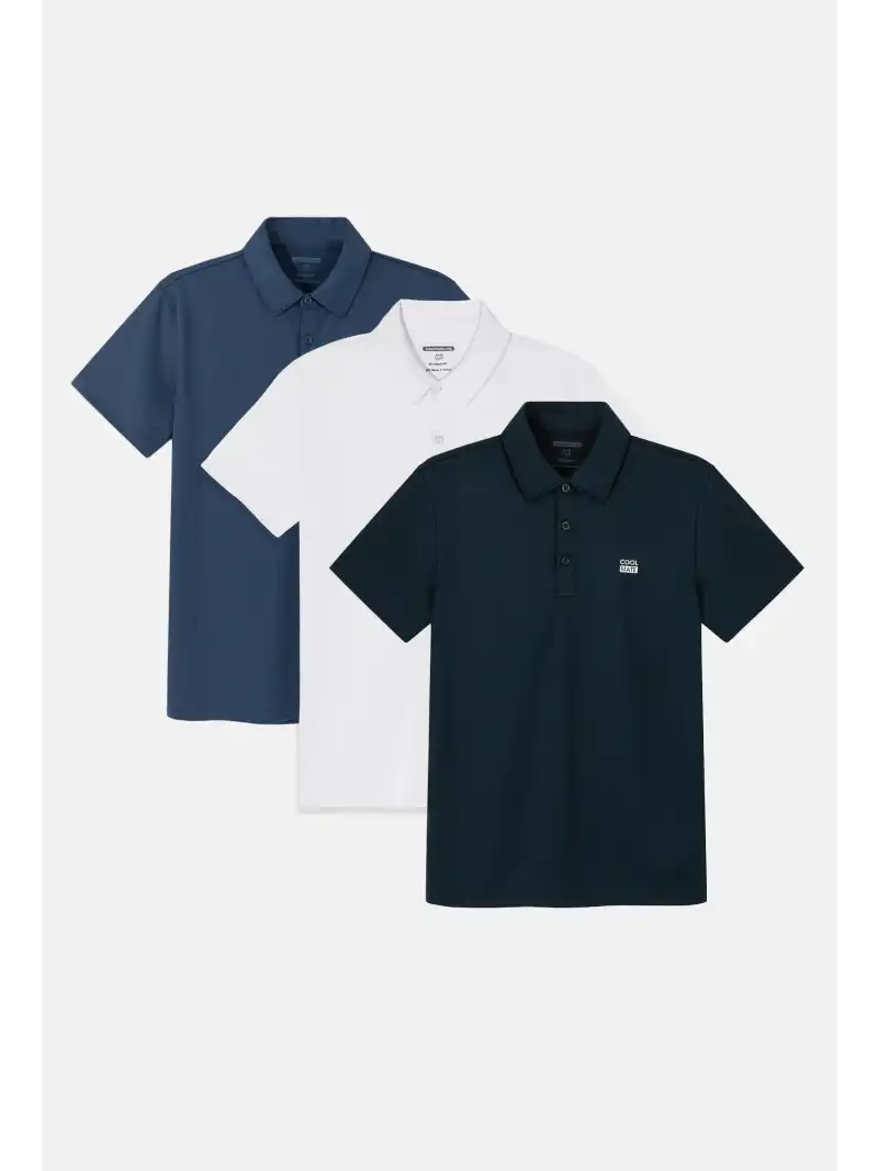 Combo 3 Áo Polo Nam ProMax-S1 Siêu Nhẹ Mỏng Mát Thể Thao