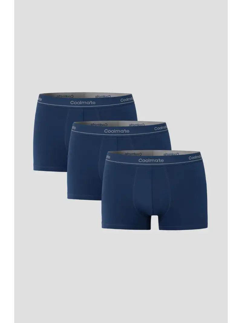 Combo 3 Quần Lót Nam Trunk Cotton Stretch Thoáng Khí