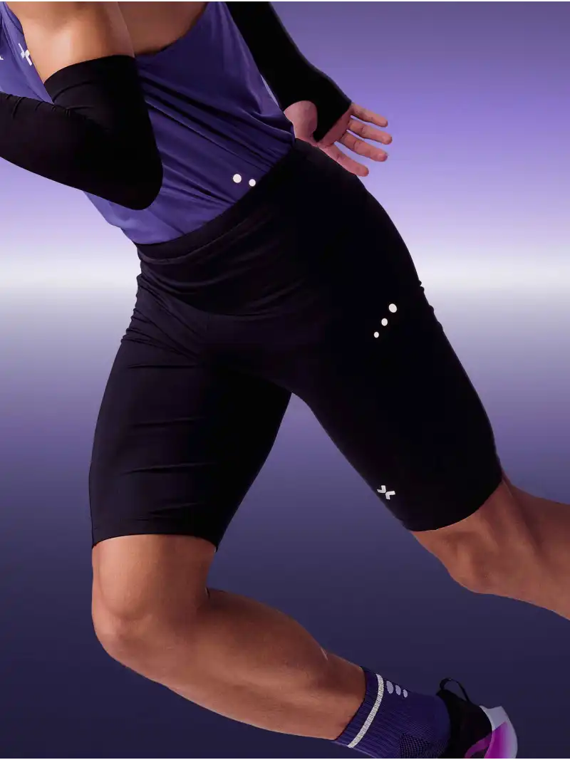 Quần Biker Chạy Bộ Nam Basic 360Reflect™ Co Giãn Ôm Sát Dài Trên Gối