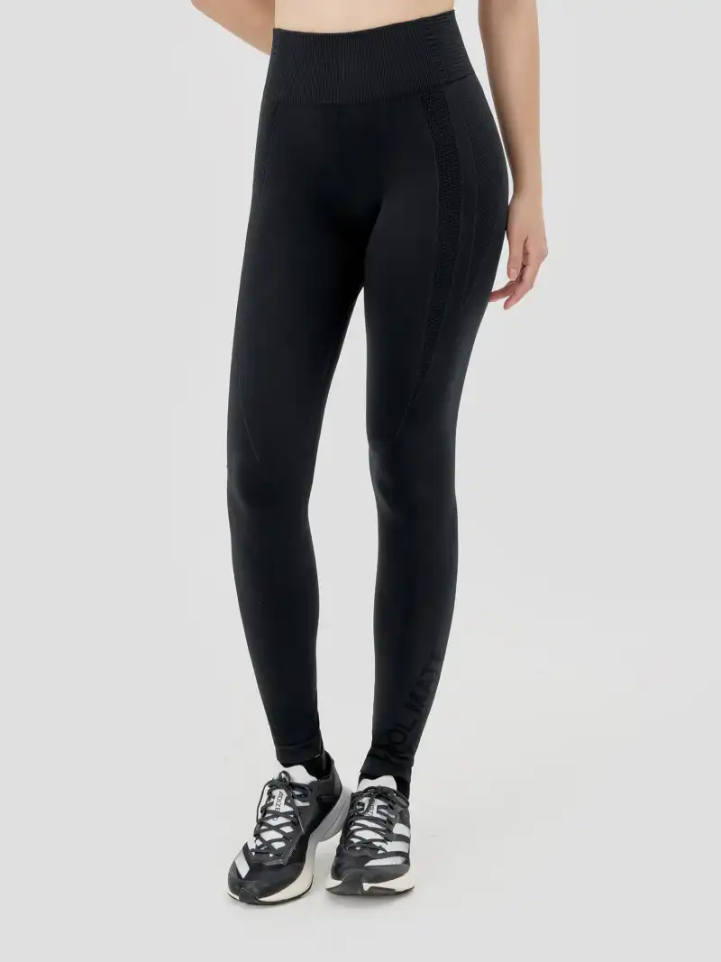 Quần Leggings Thể Thao Co Giãn Vital Seamless Màu Đen