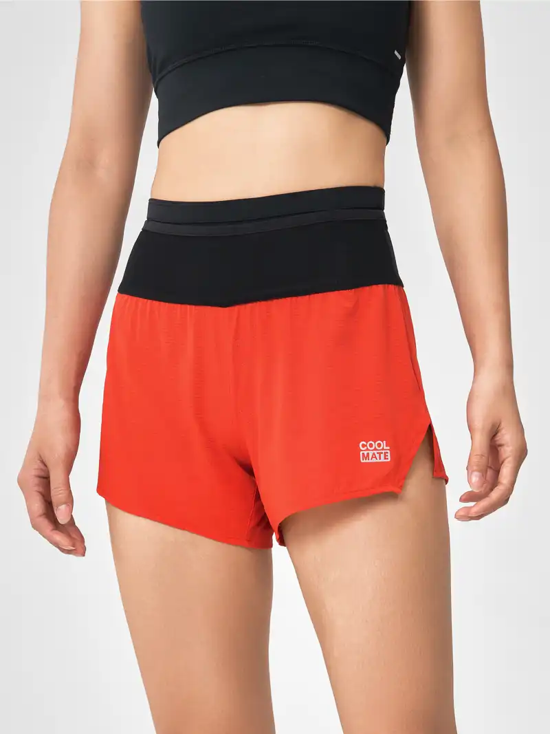 Quần Short Chạy Bộ Nữ Cạp Cao 3IN Co Giãn Đa Chiều