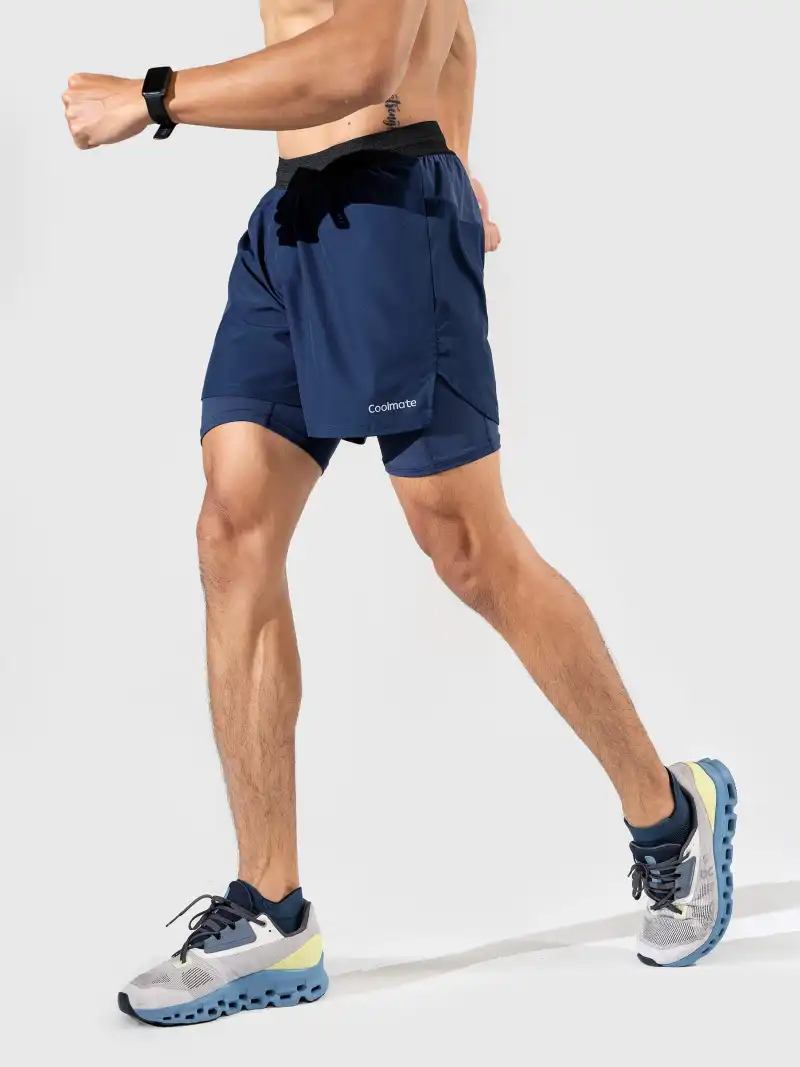 Quần Short Chạy Bộ Nam 2 Lớp Vải Nhẹ Thoáng Mát Fast & Free Run II