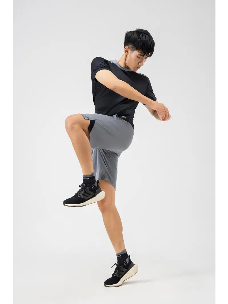 Quần Short Nam Thể Thao Active Logo Thấm Hút Nhanh Khô