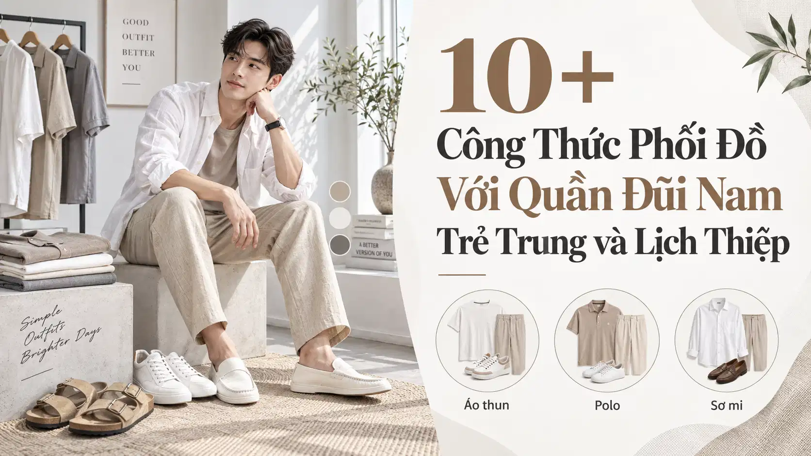 10+ Công Thức Phối Đồ Với Quần Đũi Nam Trẻ Trung và Lịch Thiệp