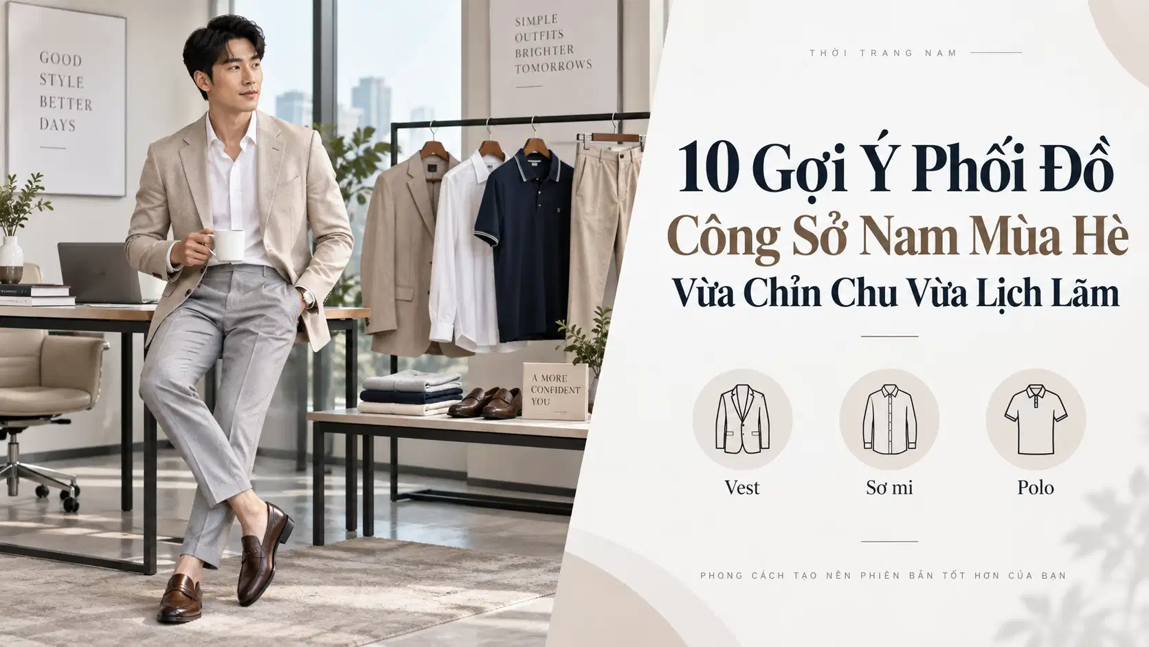 10 Gợi Ý Phối Đồ Công Sở Nam Mùa Hè Vừa Chỉn Chu Vừa Lịch Lãm