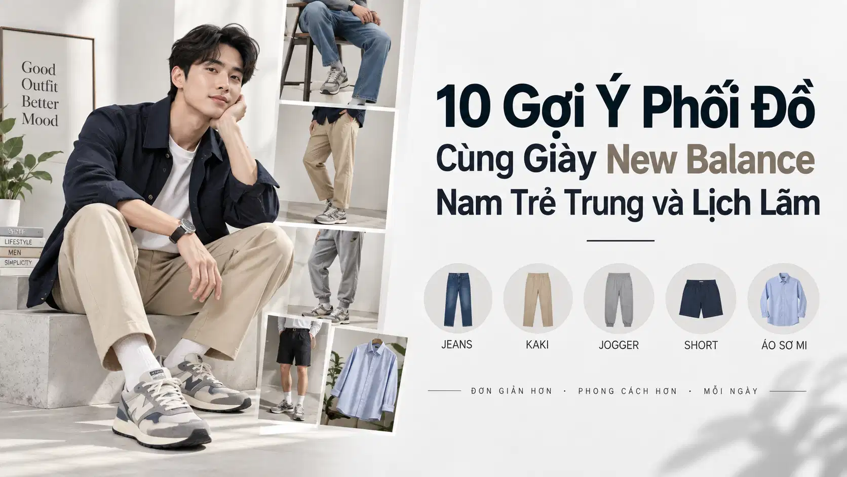 10 Gợi Ý Phối Đồ Cùng Giày New Balance Nam Trẻ Trung và Lịch Lãm