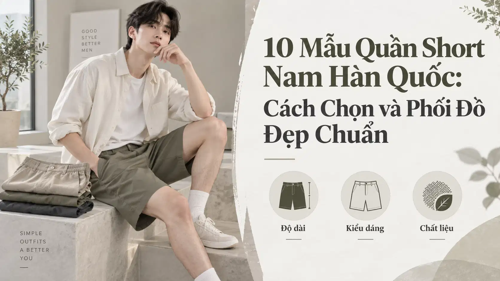 10 Mẫu Quần Short Nam Hàn Quốc: Cách Chọn và Phối Đồ Đẹp Chuẩn