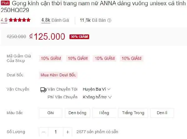 Mẫu gọng vuông ANNA Eyewear nhận được sự quan tâm lớn Mẫu gọng vuông ANNA Eyewear nhận được sự quan tâm lớn