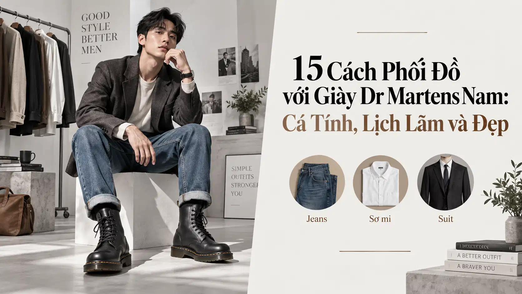 15 Cách Phối Đồ với Giày Dr Martens Nam: Cá Tính, Lịch Lãm và Đẹp