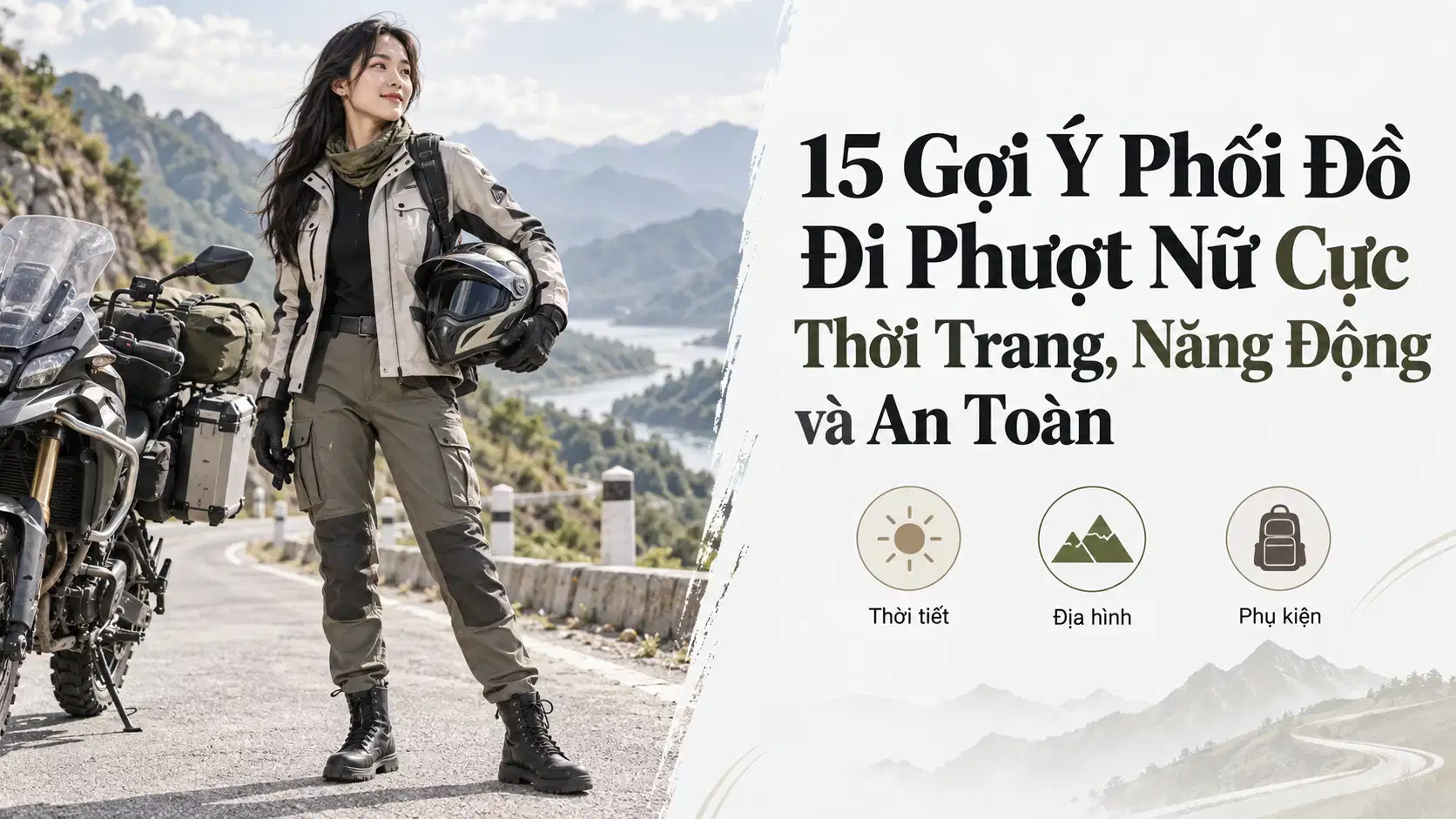 15 Gợi Ý Phối Đồ Đi Phượt Nữ Cực Thời Trang, Năng Động và An Toàn