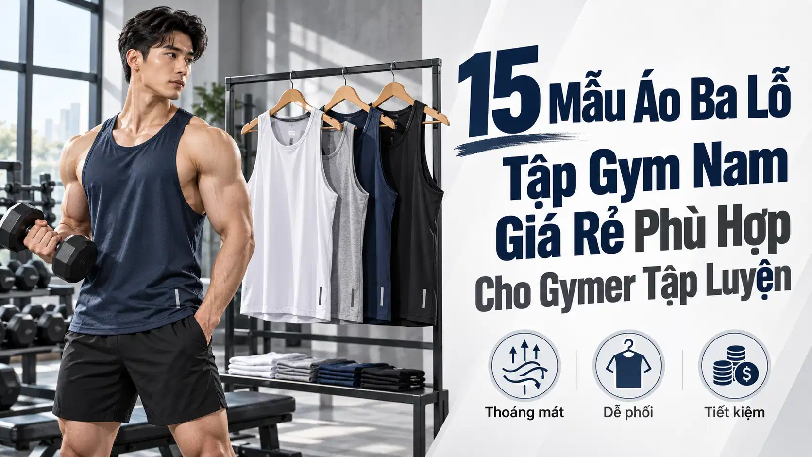 15 Mẫu Áo Ba Lỗ Tập Gym Nam Giá Rẻ Phù Hợp Cho Gymer Tập Luyện