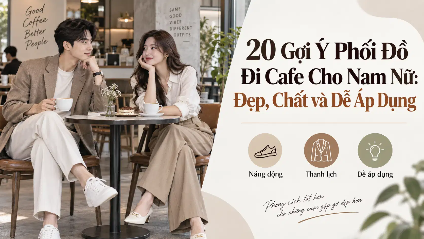 20 Gợi Ý Phối Đồ Đi Cafe Cho Nam Nữ: Đẹp, Chất và Dễ Áp Dụng