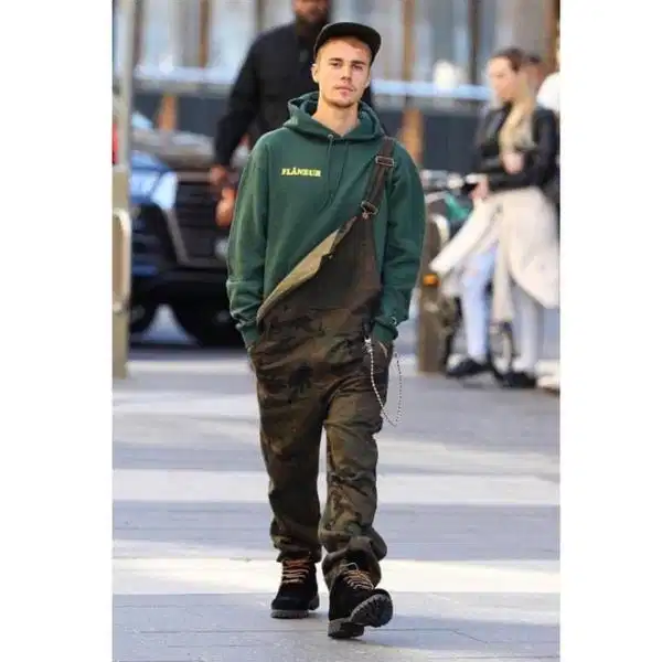 Set đồ quần yếm nam phối cùng áo hoodie năng động và ấm áp cho mùa lạnh