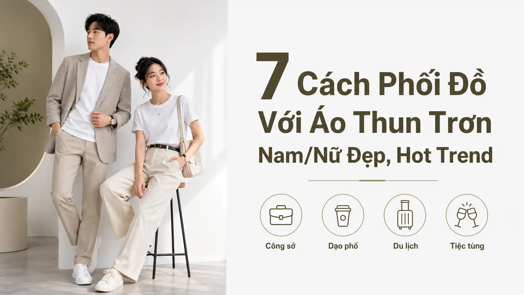 7 Cách Phối Đồ Với Áo Thun Trơn Nam Nữ Đẹp Và Hot Trend