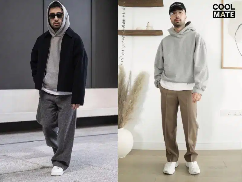 Hoodie màu đơn giản và họa tiết vừa phải Hoodie màu đơn giản và họa tiết vừa phải