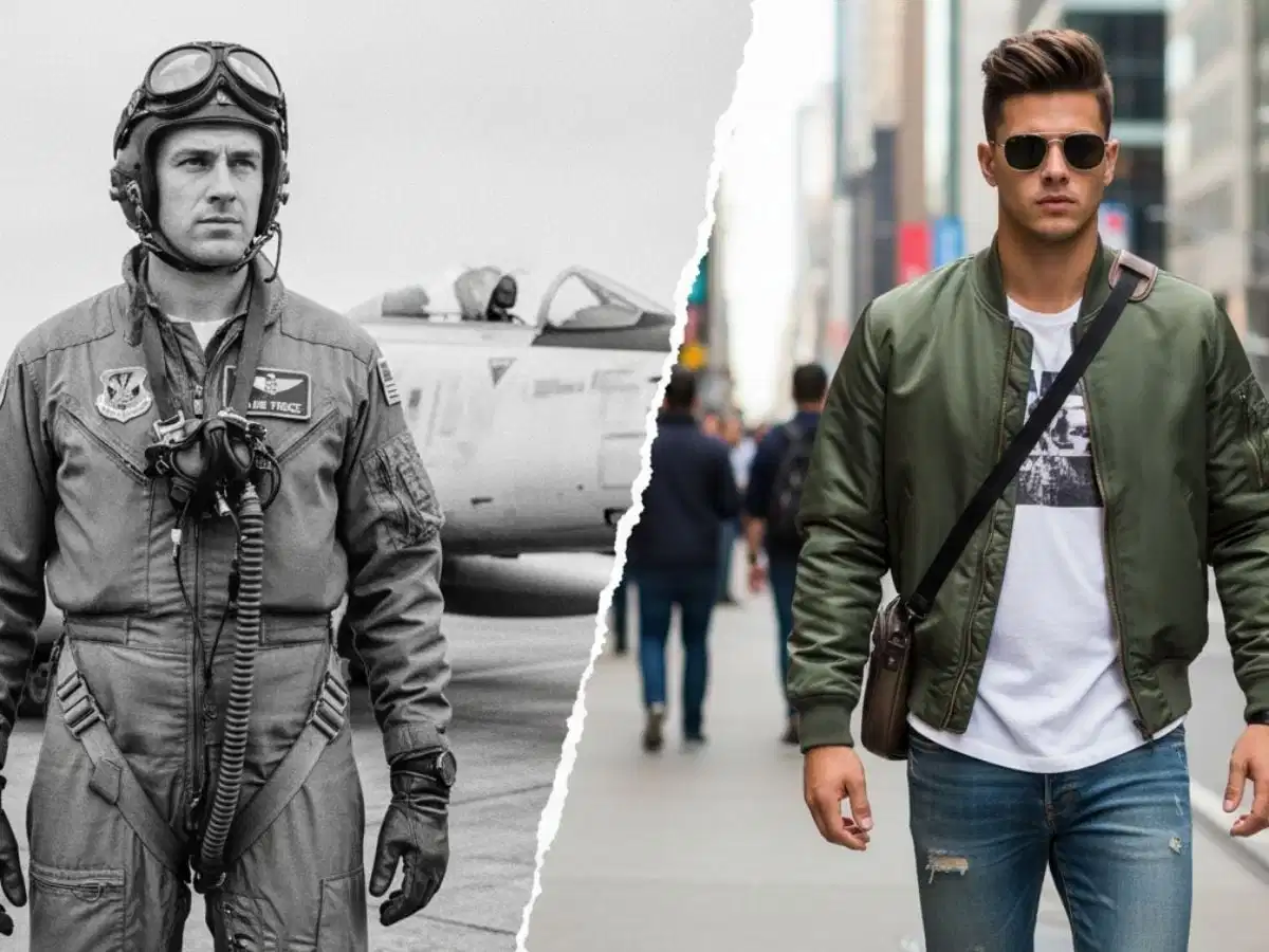 Áo MA-1 trong bối cảnh quân sự và bomber trong thời trang đường phố Áo MA-1 trong bối cảnh quân sự và bomber trong thời trang đường phố