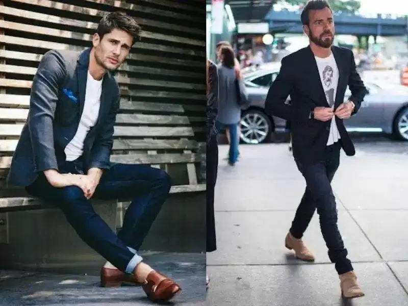Áo blazer mùa hè phối cùng giày da Áo blazer mùa hè phối cùng giày da loafer