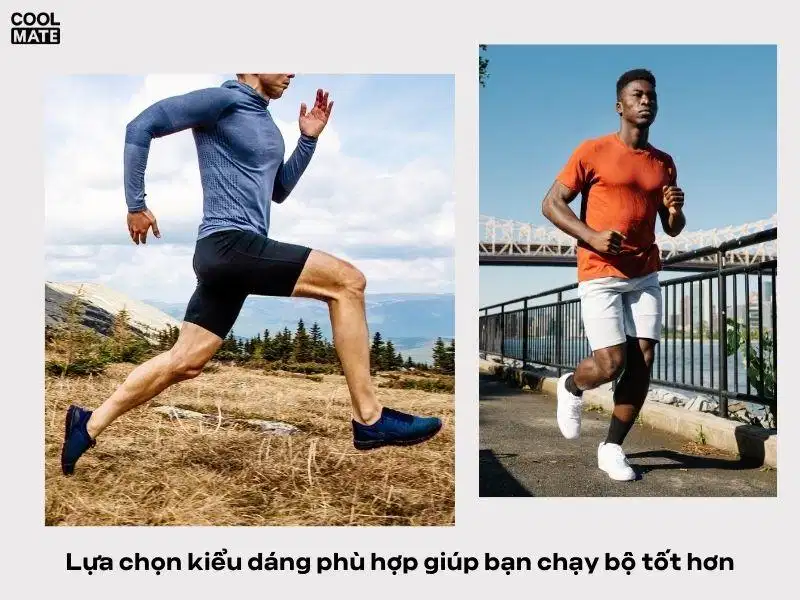Áo chạy bộ nam nên có thiết kế thoải mái, kiểu dáng đơn giản