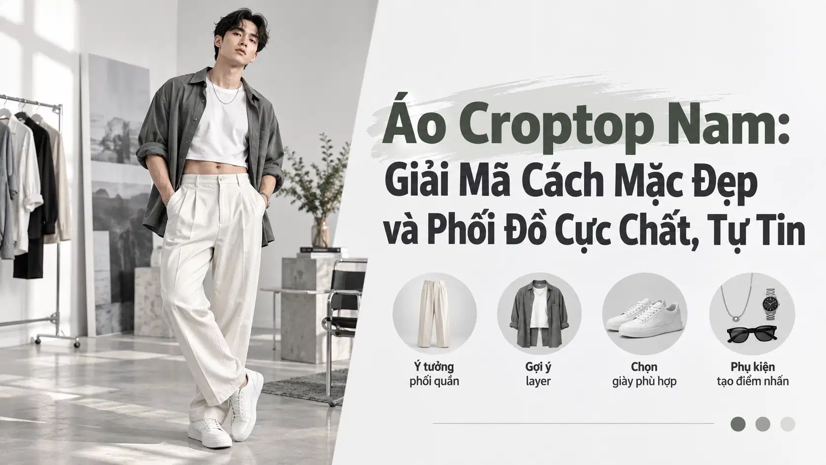 Áo Croptop Nam Là Gì? Cách Mặc Đẹp Và Phối Đồ Tự Tin