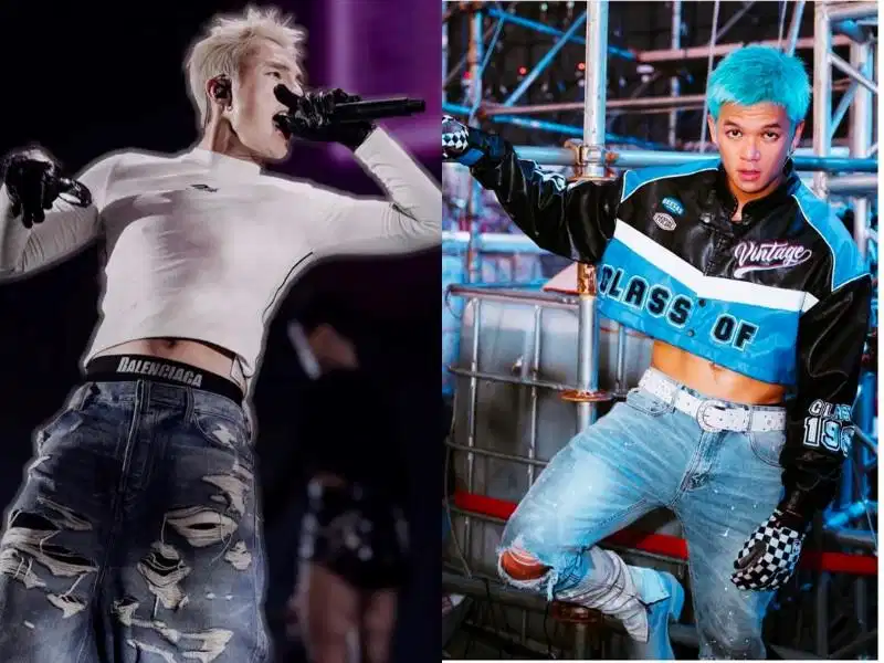 Phối áo croptop cùng quần jeans cạp trễ phong cách Y2K