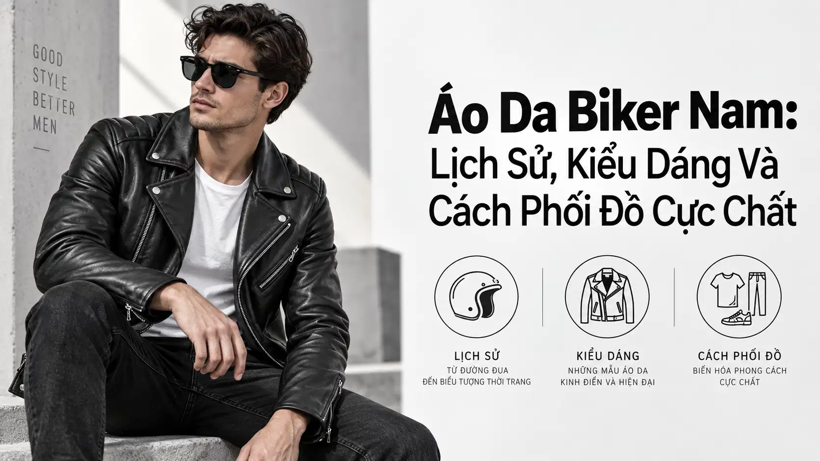 Áo Da Biker Nam: Lịch Sử, Kiểu Dáng Và Cách Phối Đồ Cực Chất