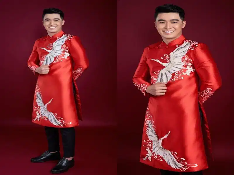 ao-dai-cach-tan-nam-mac-voi-quan-gi-3826 Áo dài cách tân nam phối cùng quần kaki