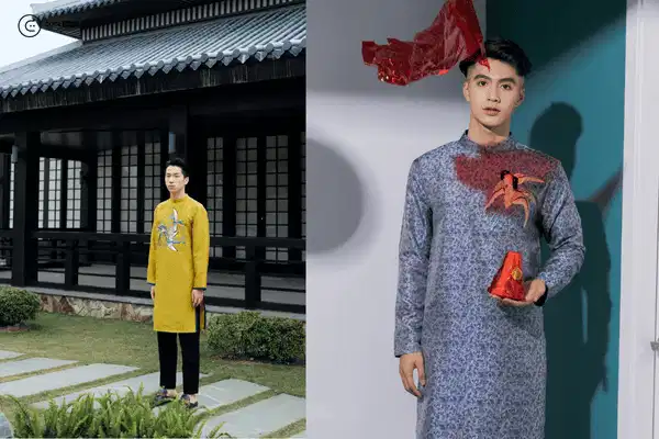 Áo dài nam Cedrus Áo dài nam dáng suông rộng rãi từ Cedrus