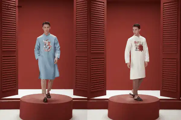Áo dài nam Fabulous Menswear Áo dài nam phom dáng đứng đặn của Fabulous Menswear