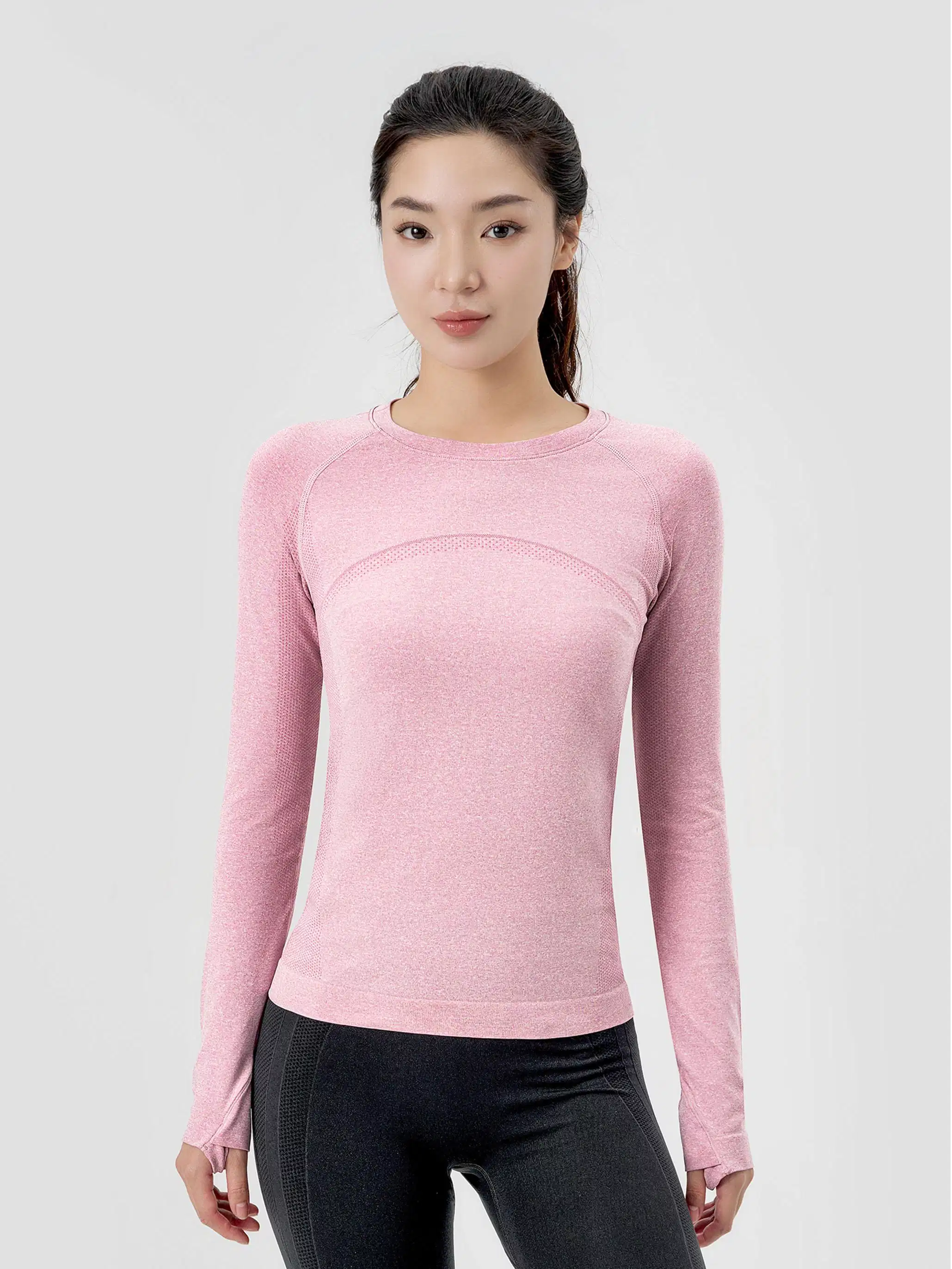 Áo dài tay thể thao Vital Seamless màu hồng Áo dài tay thể thao Vital Seamless màu hồng