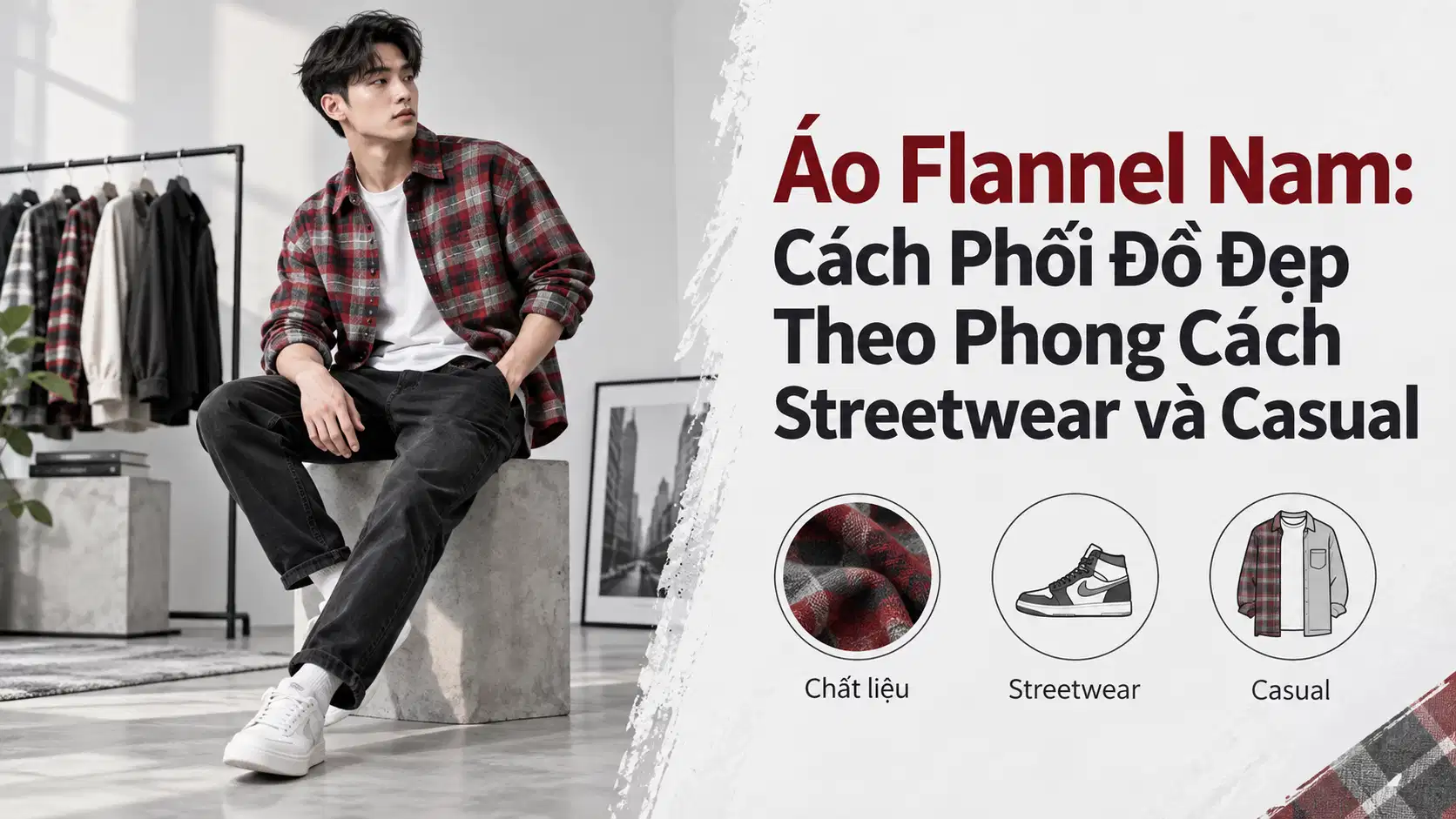 Áo Flannel Nam: Cách Phối Đồ Đẹp Theo Phong Cách Streetwear và Casual