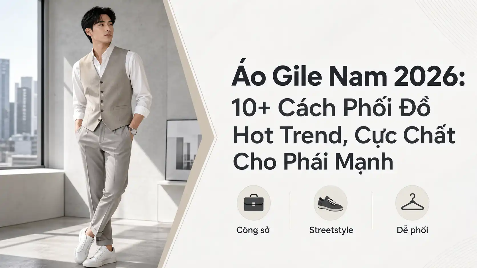 Áo Gile Nam: 10+ Cách Phối Đồ Hot Trend Cực Chất