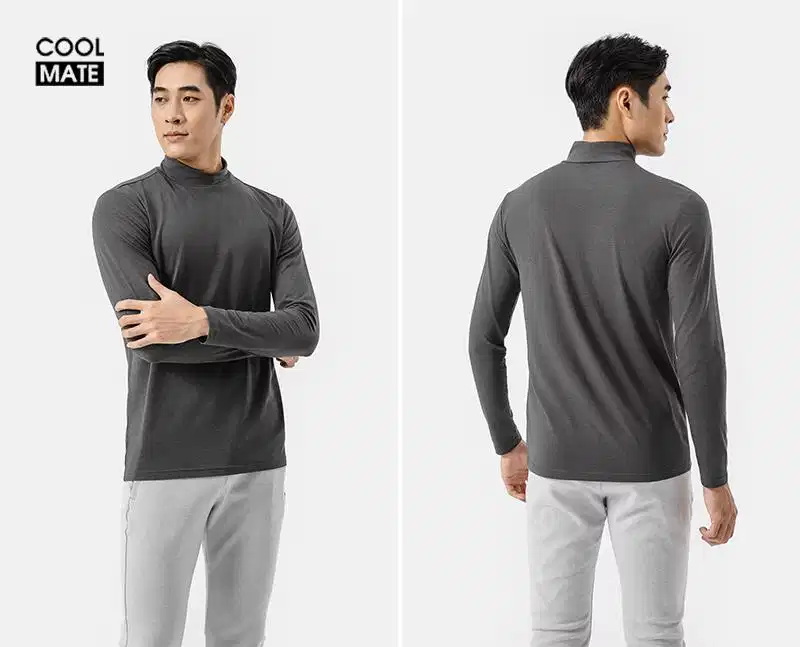 Áo giữ nhiệt Nobi Fashion Mẫu áo giữ nhiệt nam cổ tròn lót nỉ nhẹ với thiết kế basic dễ ứng dụng