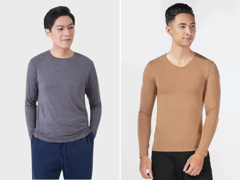Mẫu áo giữ nhiệt nam thuộc dòng Heatplus của Canifa
