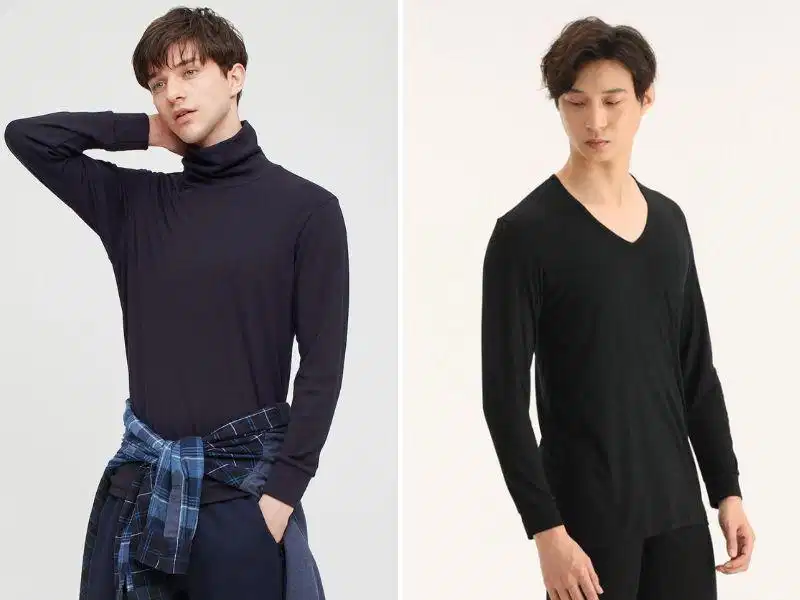 Các dòng sản phẩm áo giữ nhiệt Heattech nam của Uniqlo