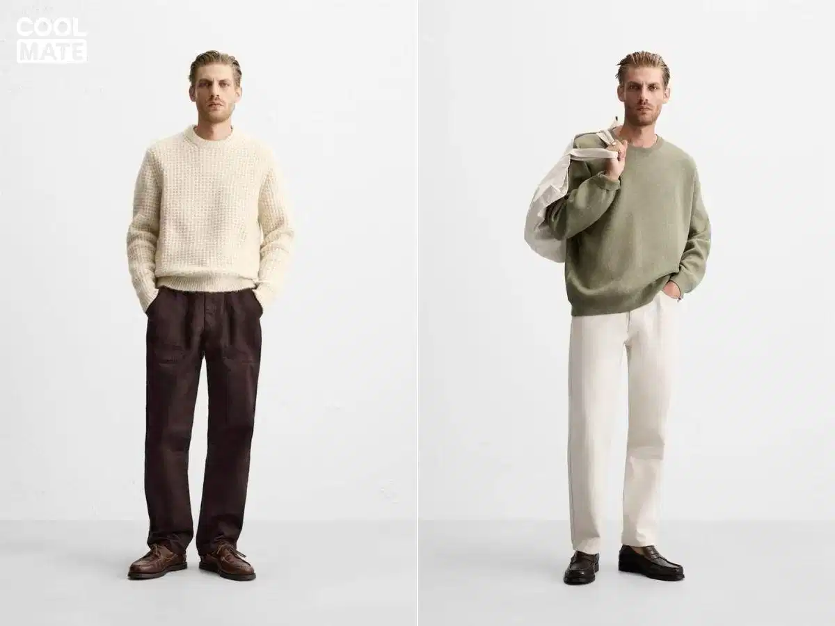 Áo jumper nam cổ tròn