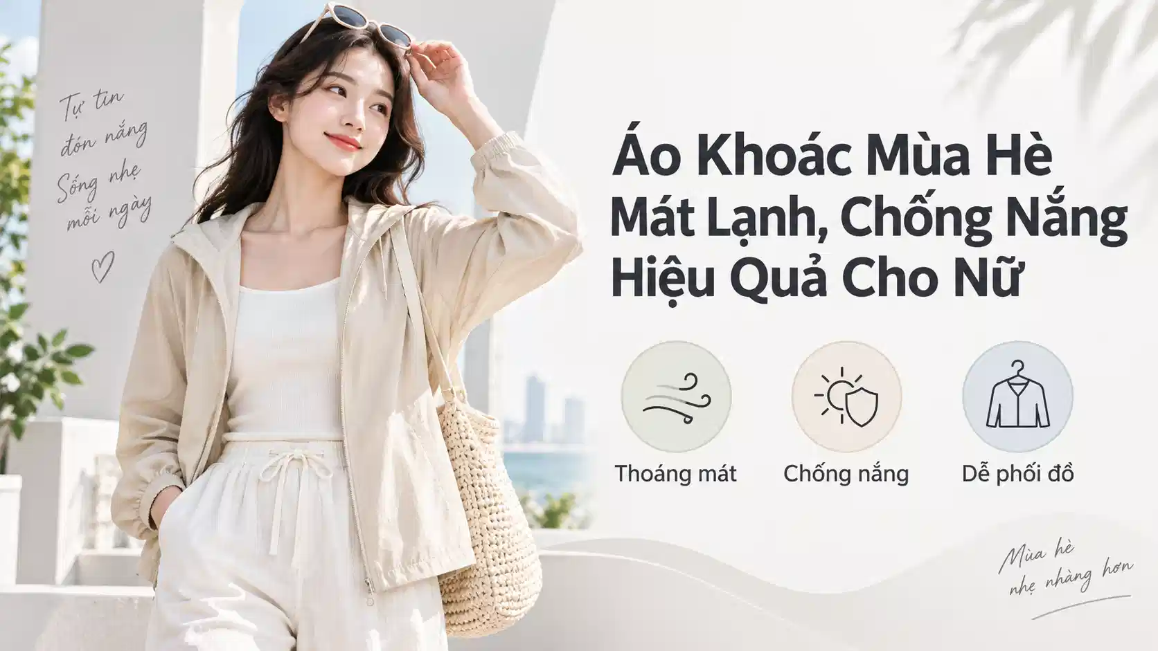 Áo Khoác Mùa Hè Mát Lạnh, Chống Nắng Hiệu Quả Cho Nữ