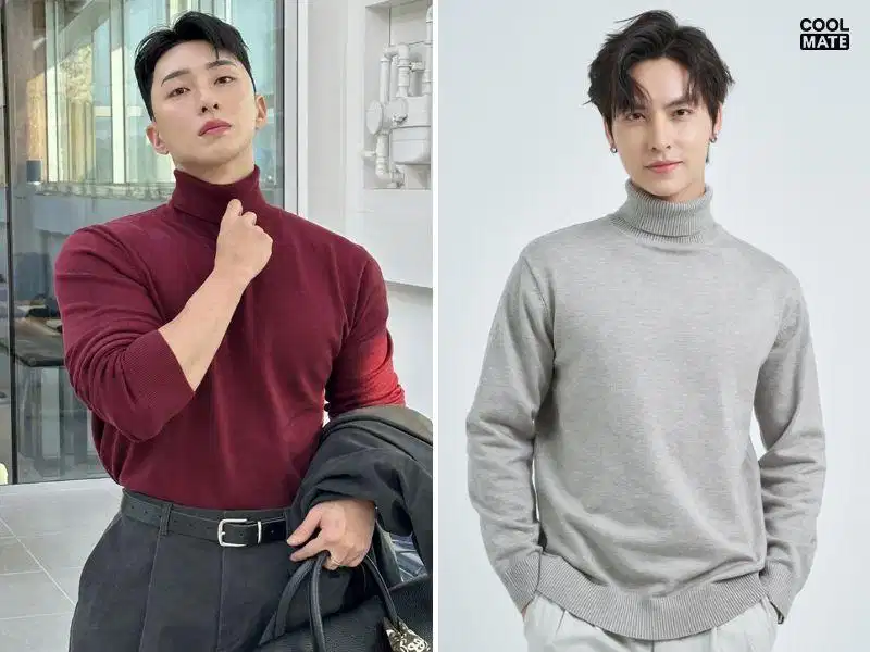 Áo len cổ lọ kiểu classic Áo len cổ lọ kiểu cổ điển Classic ôm nhẹ phần cổ
