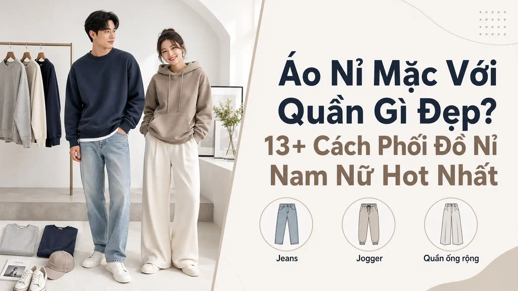 Áo Nỉ Mặc Với Quần Gì? 13+ Cách Phối Đồ Nỉ Đẹp Nhất