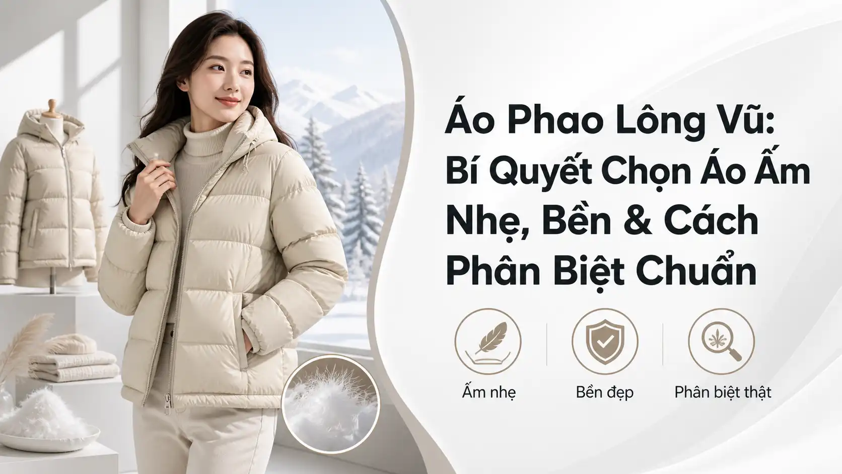 Áo Phao Lông Vũ: Cách Chọn Loại Ấm Nhẹ, Bền & Phân Biệt Chuẩn