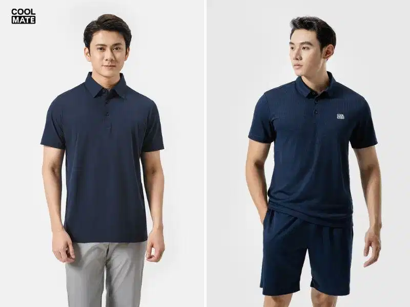 Áo polo may từ vải pique cool Thiết kế áo polo ứng dụng vải dệt piqué giữ phom thanh lịch