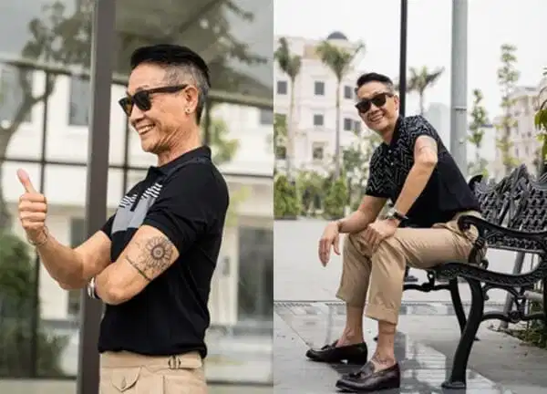 Áo polo phối cùng quần chinos Áo polo phối cùng quần chinos màu sáng đem lại vẻ ngoài trang nhã