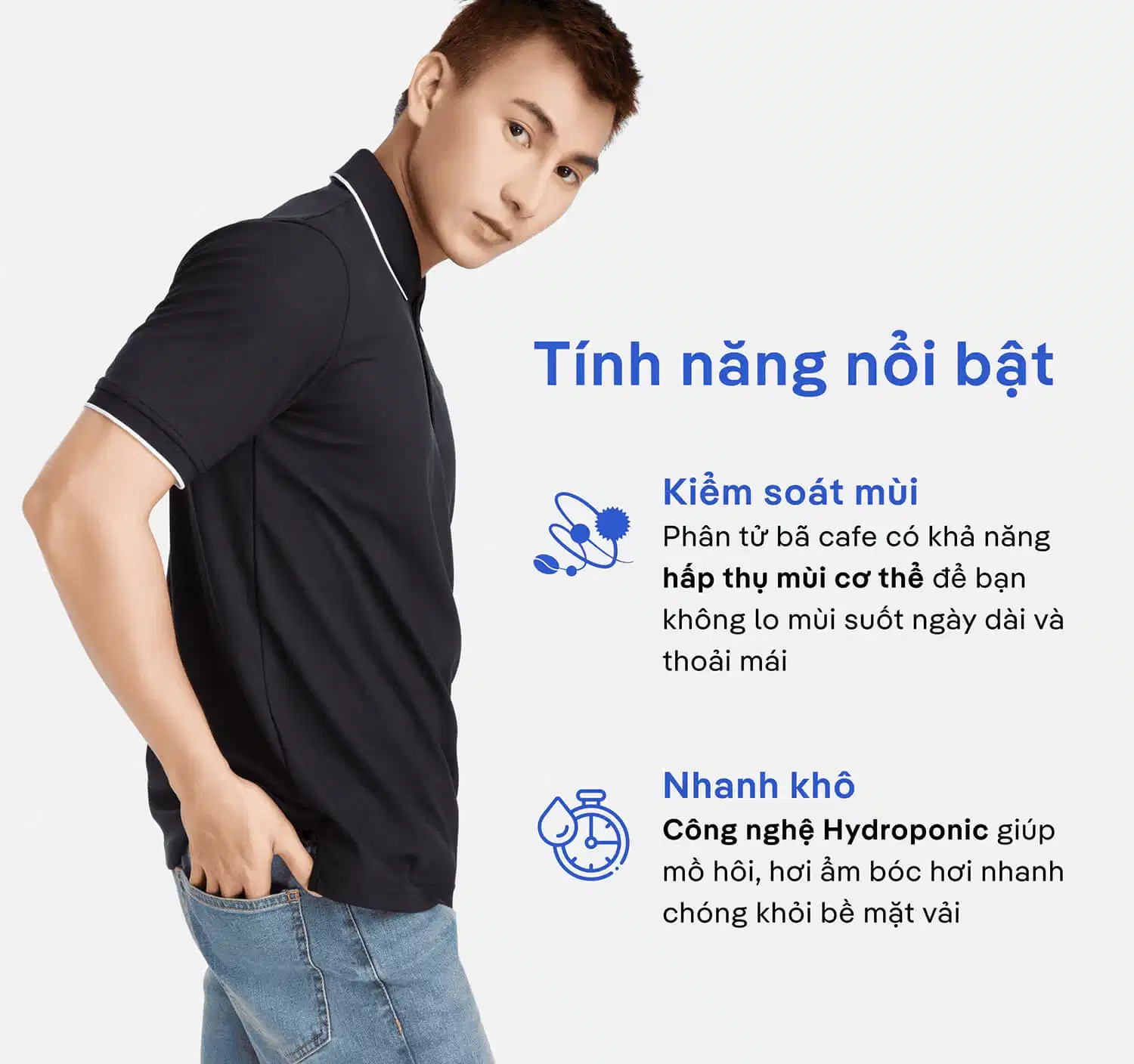 Áo Polo nam sợi Café Nobi Fashion khử mùi hiệu quả