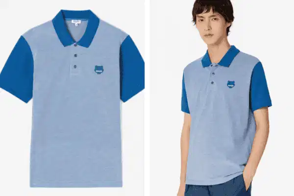 Áo polo nam cổ trụ Kenzo xanh mint nhã nhặn