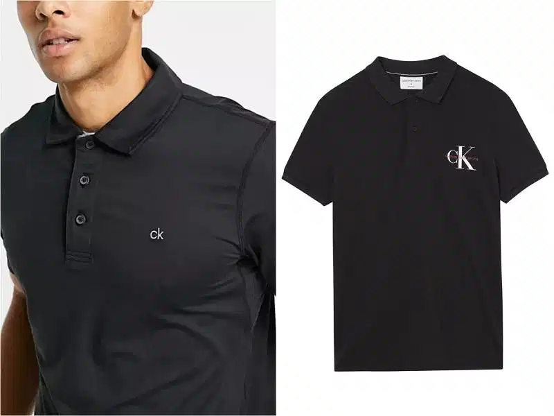 Áo polo Calvin Klein màu đen cơ bản thanh lịch