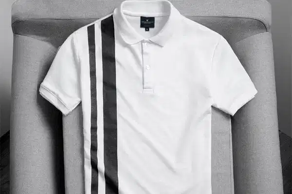 Áo polo nam phối 2 màu sọc đứng Áo polo nam phối 2 màu sọc đứng